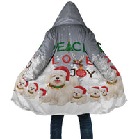 Maltese Peace Love Joy Christmas Cloak Xmas Holiday Patterns - Wonder Print Shop