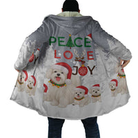 Maltese Peace Love Joy Christmas Cloak Xmas Holiday Patterns - Wonder Print Shop