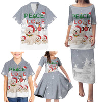 Maltese Peace Love Joy Christmas Family Matching Puletasi and Hawaiian Shirt Xmas Holiday Patterns - Wonder Print Shop