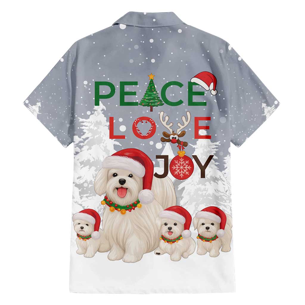 Maltese Peace Love Joy Christmas Family Matching Puletasi and Hawaiian Shirt Xmas Holiday Patterns - Wonder Print Shop