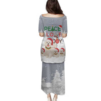Maltese Peace Love Joy Christmas Family Matching Puletasi and Hawaiian Shirt Xmas Holiday Patterns - Wonder Print Shop