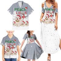 Maltese Peace Love Joy Christmas Family Matching Summer Maxi Dress and Hawaiian Shirt Xmas Holiday Patterns - Wonder Print Shop