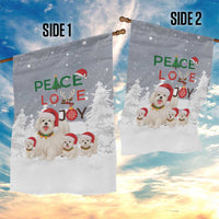 Maltese Peace Love Joy Christmas Garden Flag Xmas Holiday Patterns - Wonder Print Shop
