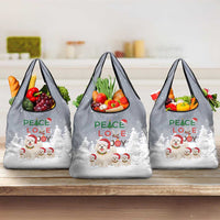 Maltese Peace Love Joy Christmas Grocery Bag Xmas Holiday Patterns - Wonder Print Shop