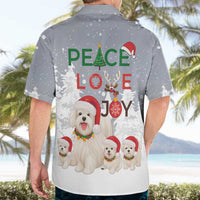 Maltese Peace Love Joy Christmas Hawaiian Shirt Xmas Holiday Patterns - Wonder Print Shop