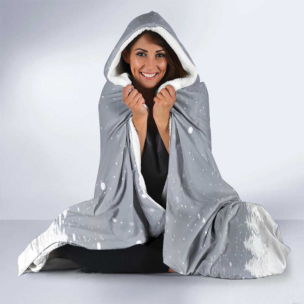 Maltese Peace Love Joy Christmas Hooded Blanket Xmas Holiday Patterns - Wonder Print Shop