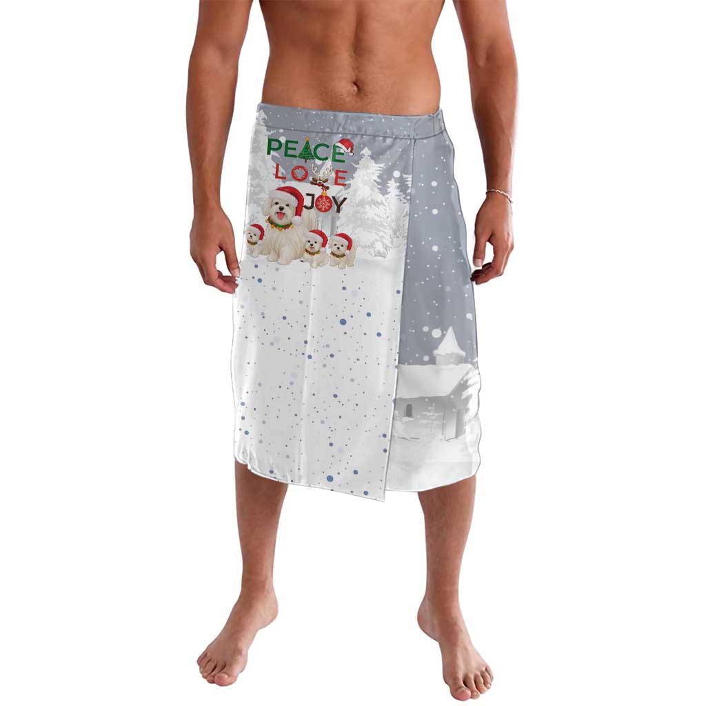 Maltese Peace Love Joy Christmas Lavalava Xmas Holiday Patterns - Wonder Print Shop