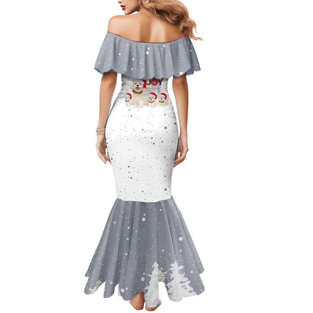 Maltese Peace Love Joy Christmas Mermaid Dress Xmas Holiday Patterns - Wonder Print Shop