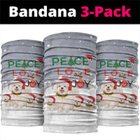 Maltese Peace Love Joy Christmas Neck Gaiter Xmas Holiday Patterns - Wonder Print Shop