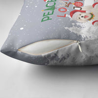 Maltese Peace Love Joy Christmas Pillow Cover Xmas Holiday Patterns - Wonder Print Shop