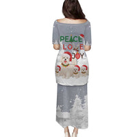 Maltese Peace Love Joy Christmas Puletasi Xmas Holiday Patterns - Wonder Print Shop