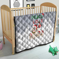 Maltese Peace Love Joy Christmas Quilt Xmas Holiday Patterns - Wonder Print Shop