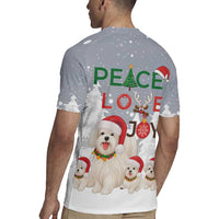 Maltese Peace Love Joy Christmas Rugby Jersey Xmas Holiday Patterns - Wonder Print Shop