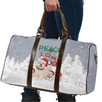 Maltese Peace Love Joy Christmas Travel Bag Xmas Holiday Patterns - Wonder Print Shop