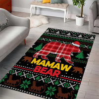 Mamaw Bear Christmas Area Rug Xmas Holiday Patterns - Wonder Print Shop