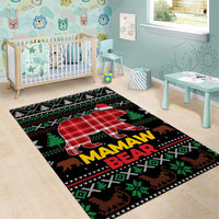 Mamaw Bear Christmas Area Rug Xmas Holiday Patterns - Wonder Print Shop