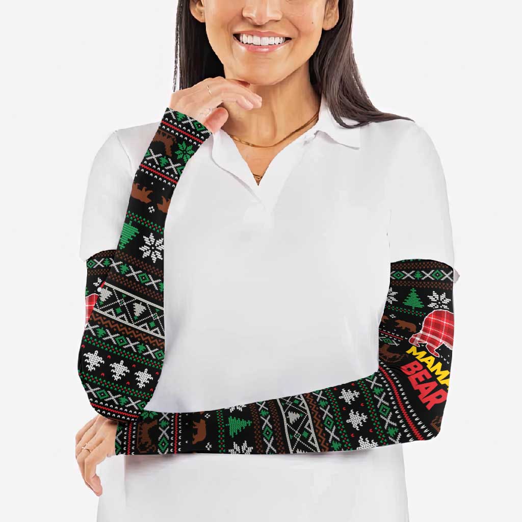 Mamaw Bear Christmas Arm Sleeves Xmas Holiday Patterns - Wonder Print Shop