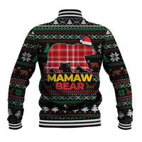 Mamaw Bear Christmas Baseball Jacket Xmas Holiday Patterns - Wonder Print Shop