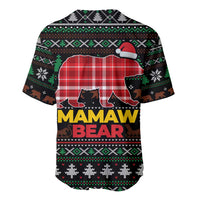 Mamaw Bear Christmas Baseball Jersey Xmas Holiday Patterns - Wonder Print Shop