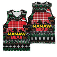 Mamaw Bear Christmas Basketball Jersey Xmas Holiday Patterns - Wonder Print Shop