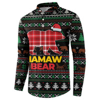 Mamaw Bear Christmas Button Sweatshirt Xmas Holiday Patterns - Wonder Print Shop