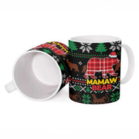 Mamaw Bear Christmas Ceramic Mug Xmas Holiday Patterns - Wonder Print Shop