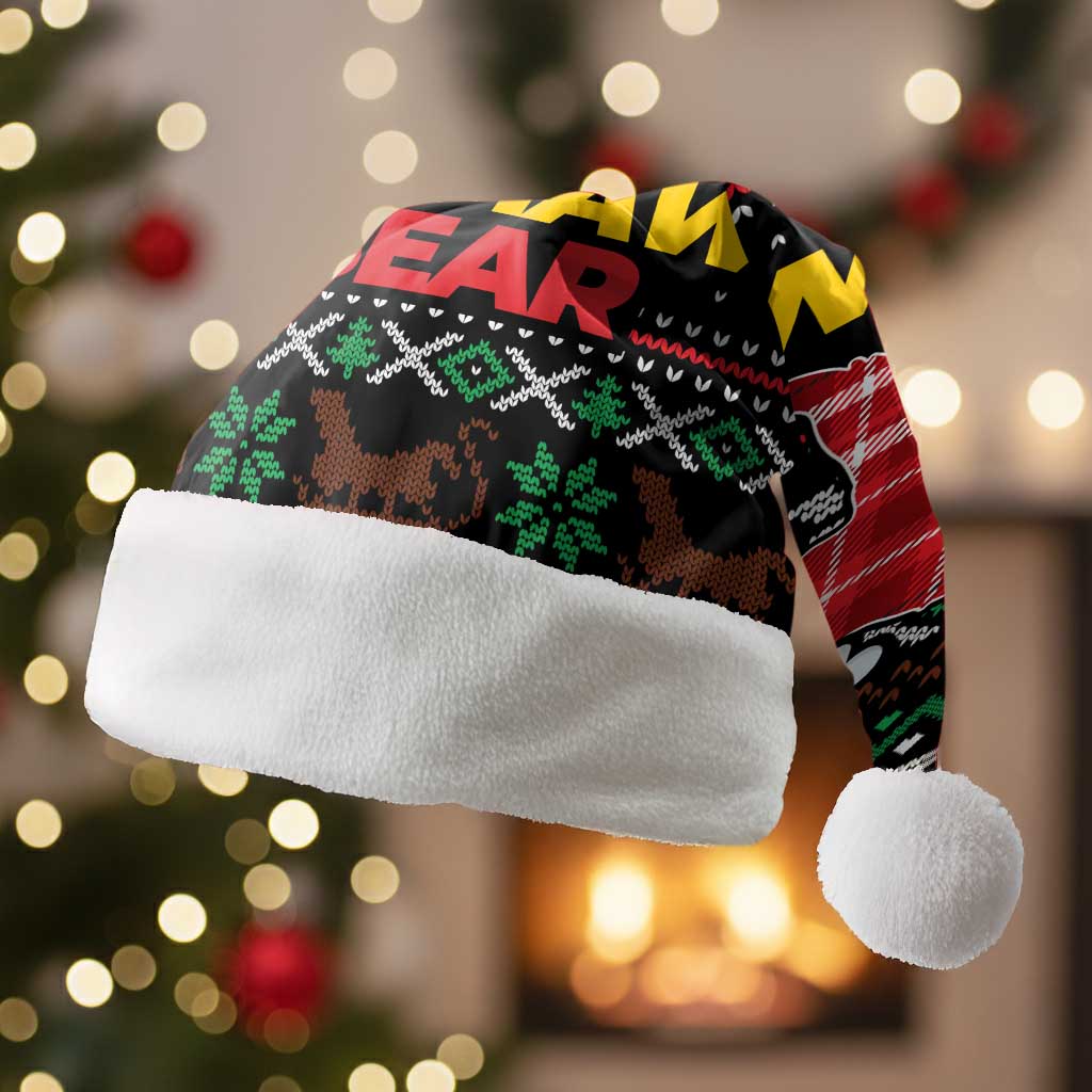 Mamaw Bear Christmas Santa Hat Xmas Holiday Patterns - Wonder Print Shop