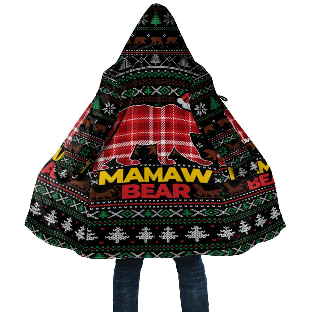 Mamaw Bear Christmas Cloak Xmas Holiday Patterns - Wonder Print Shop