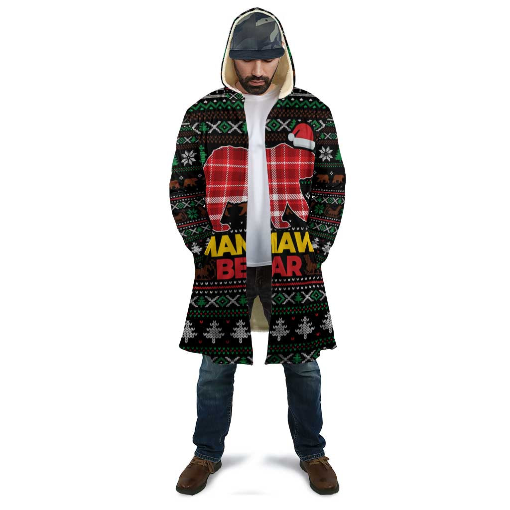 Mamaw Bear Christmas Cloak Xmas Holiday Patterns - Wonder Print Shop