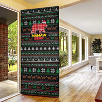 Mamaw Bear Christmas Door Cover Xmas Holiday Patterns - Wonder Print Shop