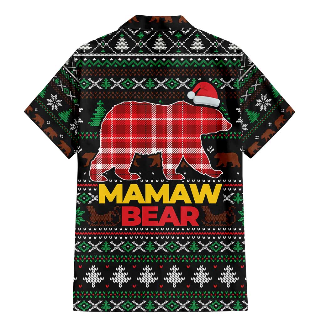 Mamaw Bear Christmas Family Matching Mermaid Dress and Hawaiian Shirt Xmas Holiday Patterns - Wonder Print Shop