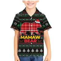 Mamaw Bear Christmas Family Matching Mermaid Dress and Hawaiian Shirt Xmas Holiday Patterns - Wonder Print Shop
