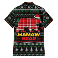 Mamaw Bear Christmas Family Matching Off The Shoulder Long Sleeve Dress and Hawaiian Shirt Xmas Holiday Patterns - Wonder Print Shop