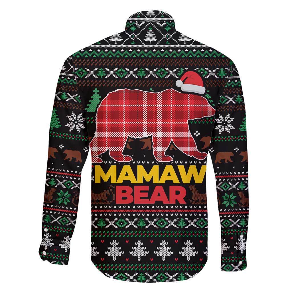 Mamaw Bear Christmas Family Matching Puletasi and Hawaiian Shirt Xmas Holiday Patterns - Wonder Print Shop