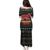 Mamaw Bear Christmas Family Matching Puletasi and Hawaiian Shirt Xmas Holiday Patterns - Wonder Print Shop