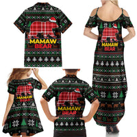 Mamaw Bear Christmas Family Matching Summer Maxi Dress and Hawaiian Shirt Xmas Holiday Patterns - Wonder Print Shop