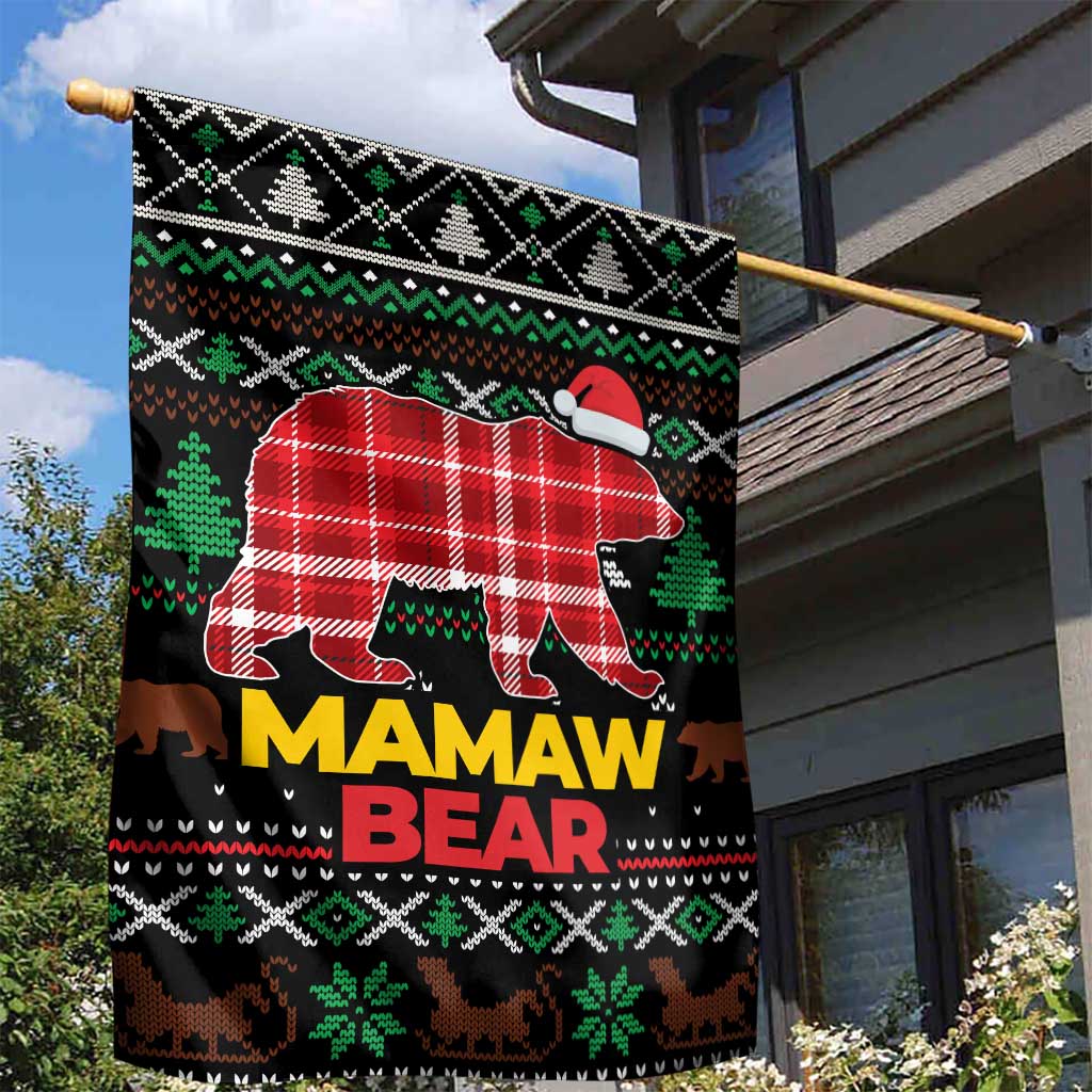 Mamaw Bear Christmas Garden Flag Xmas Holiday Patterns - Wonder Print Shop