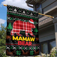 Mamaw Bear Christmas Garden Flag Xmas Holiday Patterns - Wonder Print Shop
