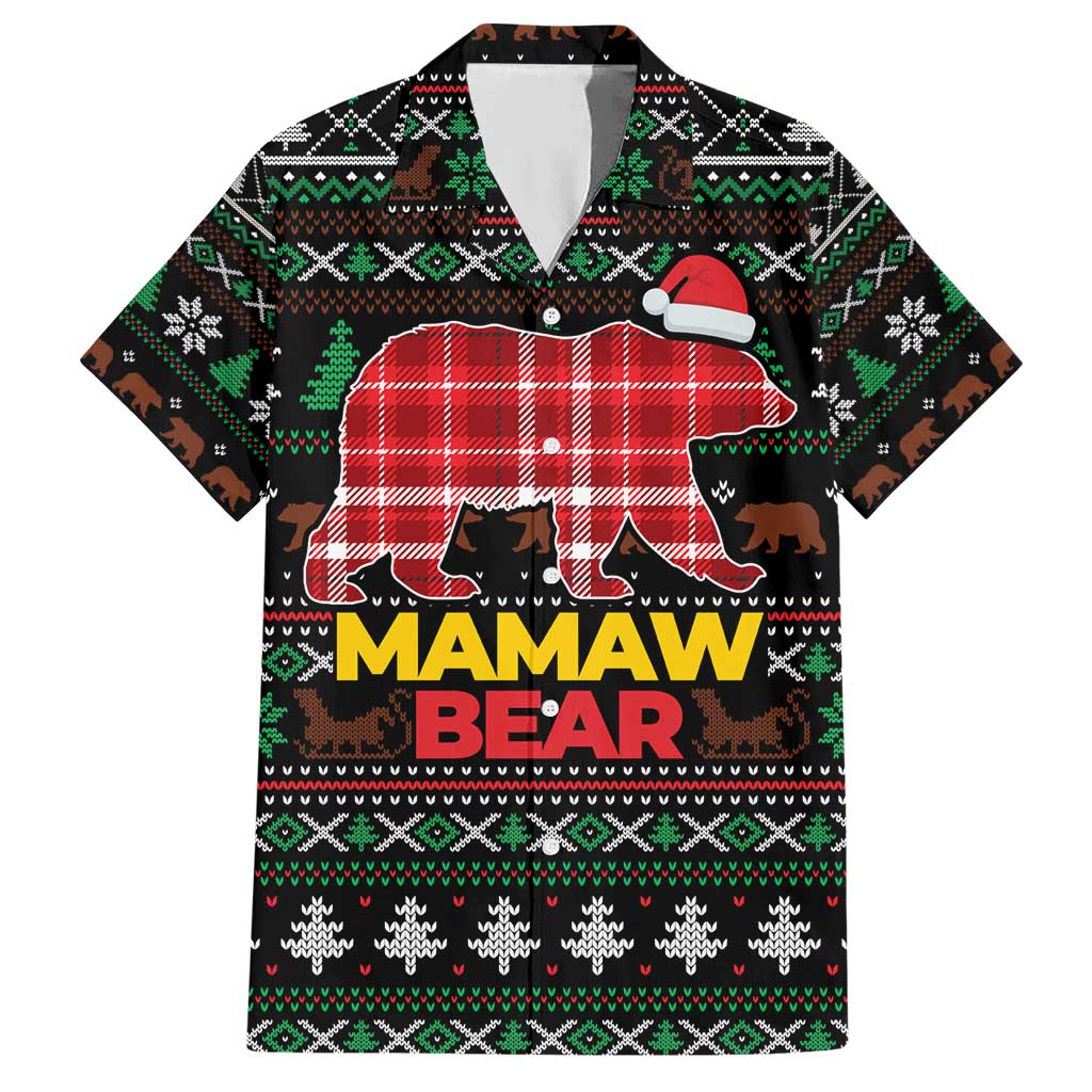 Mamaw Bear Christmas Hawaiian Shirt Xmas Holiday Patterns - Wonder Print Shop
