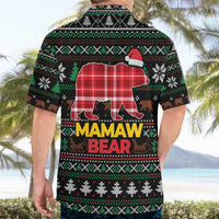 Mamaw Bear Christmas Hawaiian Shirt Xmas Holiday Patterns - Wonder Print Shop
