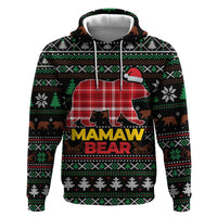 Mamaw Bear Christmas Hoodie Xmas Holiday Patterns - Wonder Print Shop