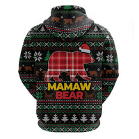 Mamaw Bear Christmas Hoodie Xmas Holiday Patterns - Wonder Print Shop