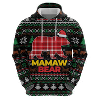 Mamaw Bear Christmas Hoodie Xmas Holiday Patterns - Wonder Print Shop