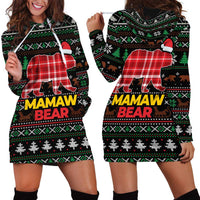 Mamaw Bear Christmas Hoodie Dress Xmas Holiday Patterns - Wonder Print Shop