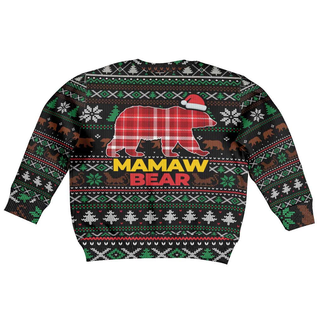 Mamaw Bear Christmas Kid Ugly Christmas Sweater Xmas Holiday Patterns - Wonder Print Shop