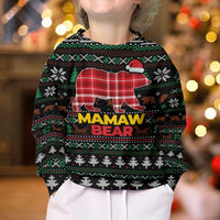 Mamaw Bear Christmas Kid Ugly Christmas Sweater Xmas Holiday Patterns - Wonder Print Shop