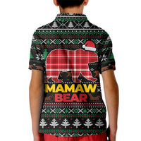 Mamaw Bear Christmas Kid Polo Shirt Xmas Holiday Patterns - Wonder Print Shop