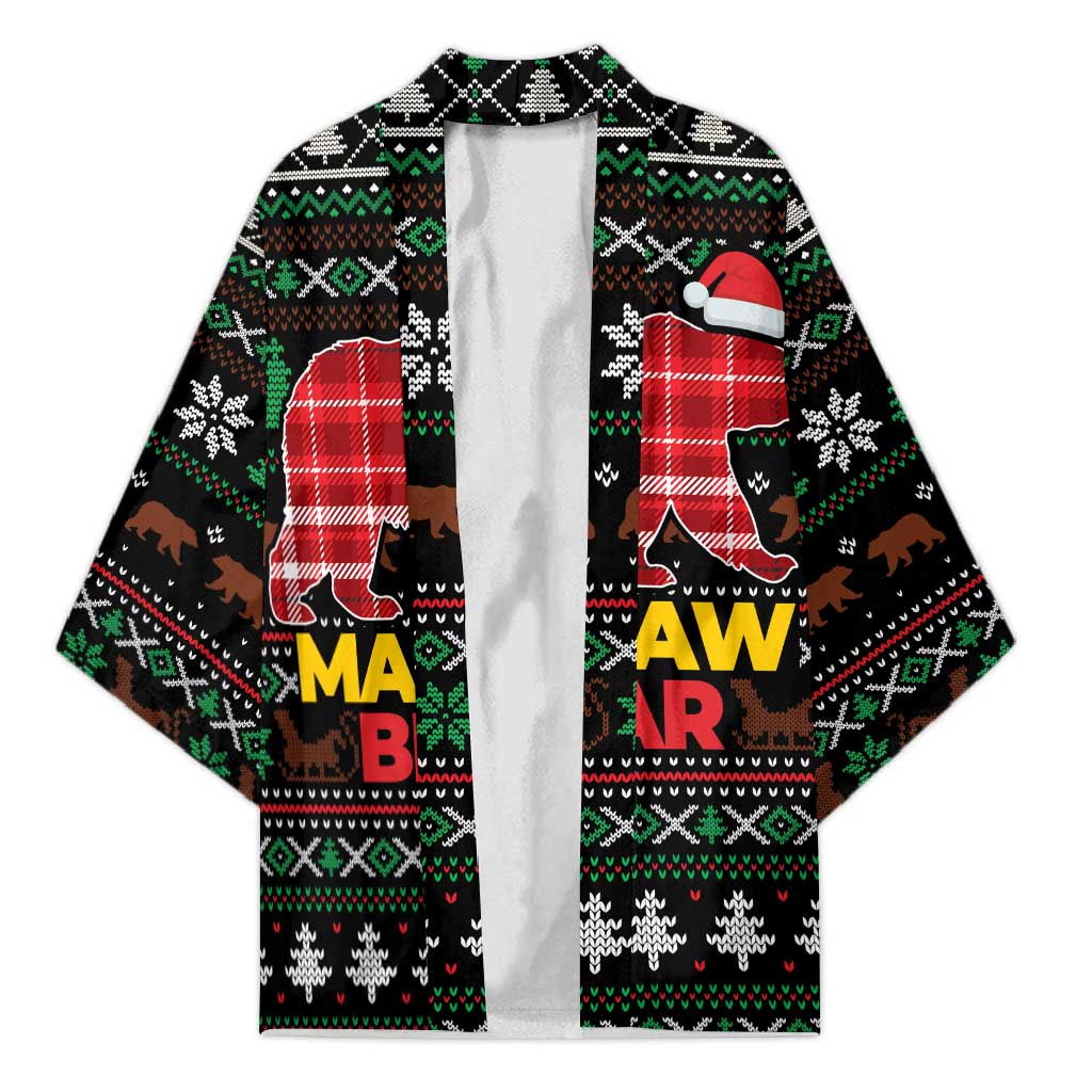 Mamaw Bear Christmas Kimono Xmas Holiday Patterns - Wonder Print Shop