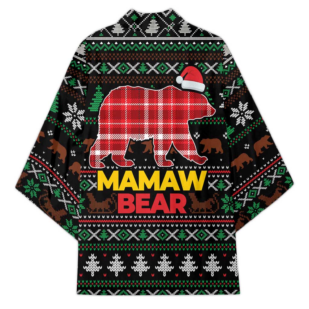 Mamaw Bear Christmas Kimono Xmas Holiday Patterns - Wonder Print Shop