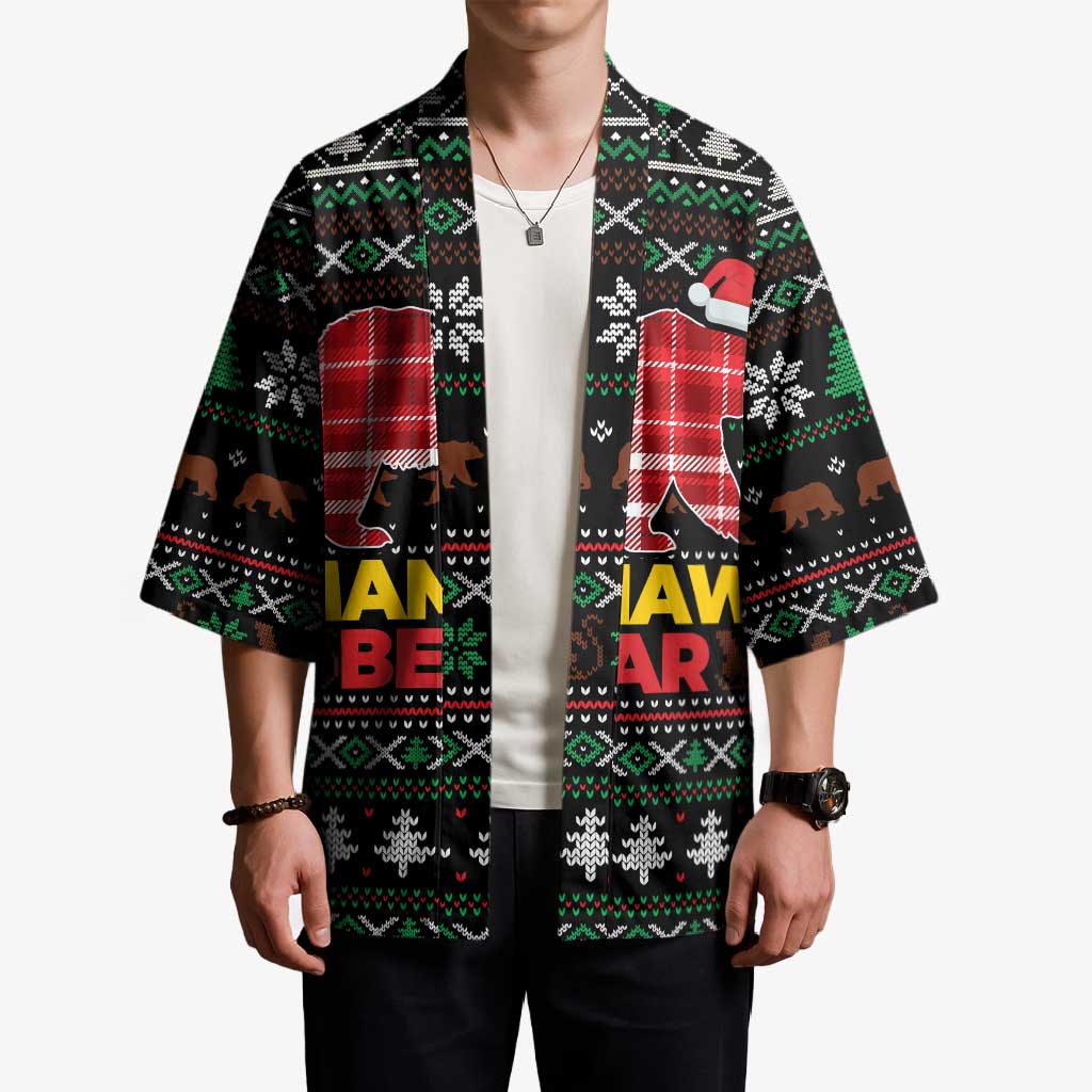 Mamaw Bear Christmas Kimono Xmas Holiday Patterns - Wonder Print Shop